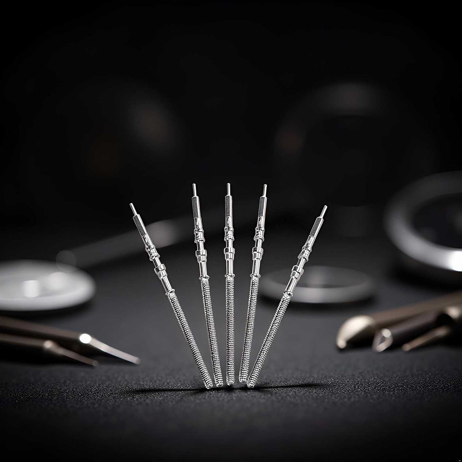 WLSuDHoncc Watch Stem Crown Kit Steel Parts NH35 NH36 NH38 NH39 5Pcs
