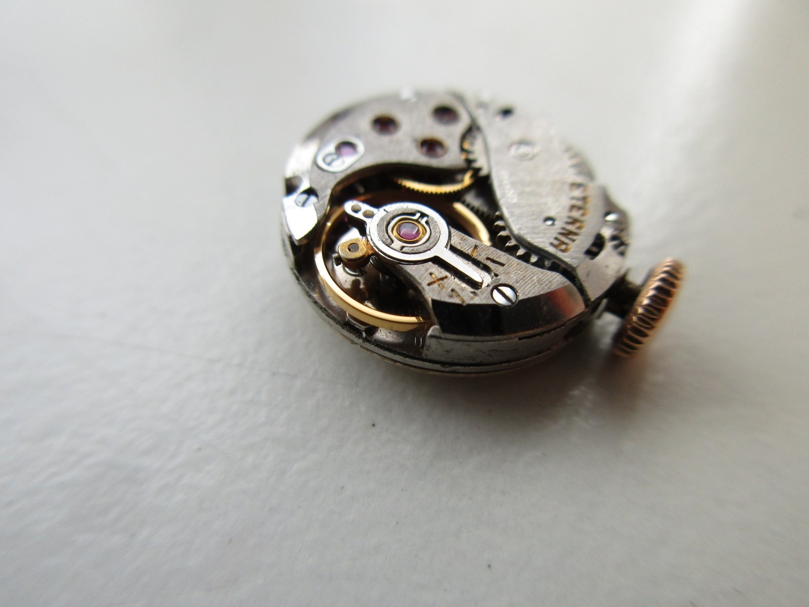 Eterna cal. 1418U Swiss watch movement dial & hands – running
