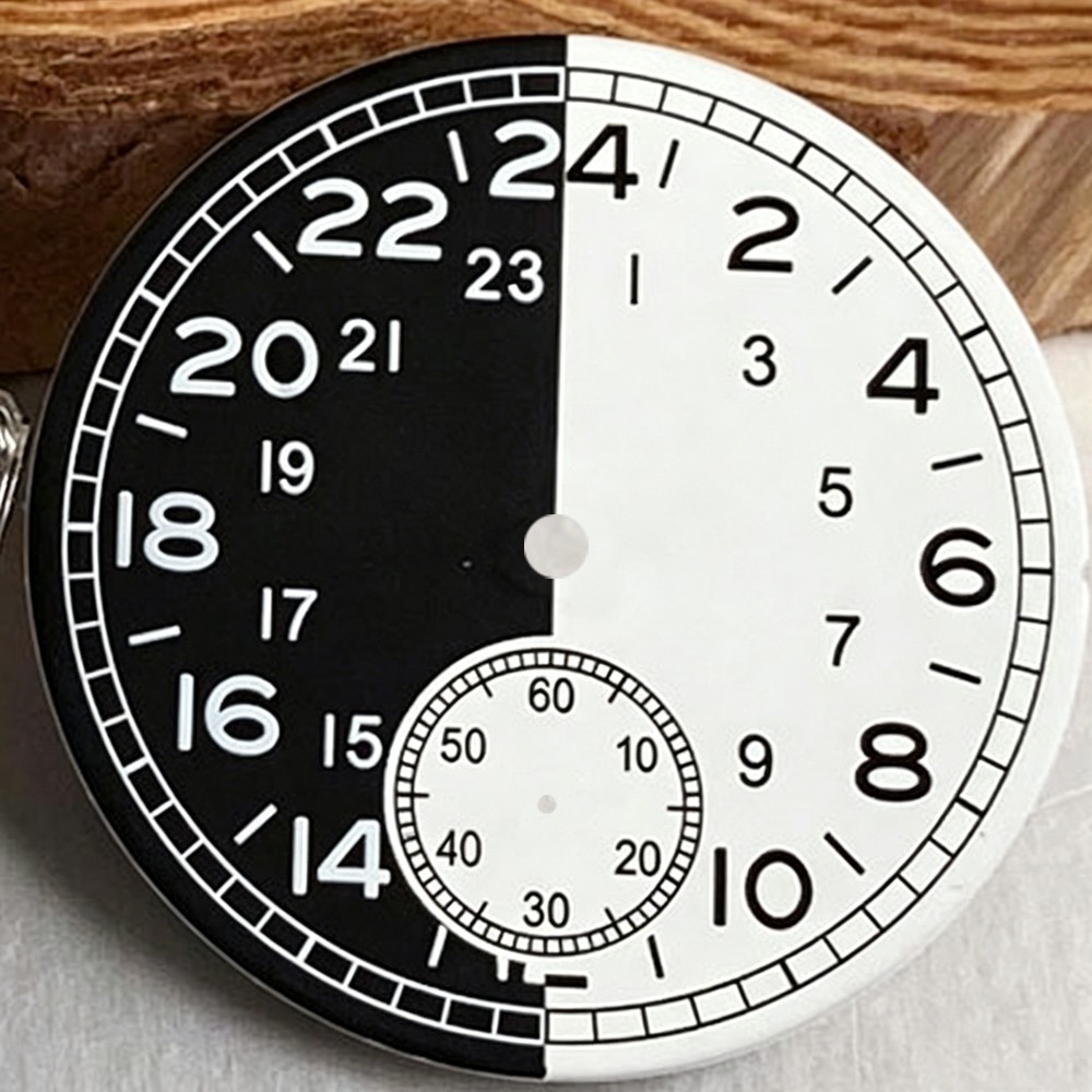 Black White Watch Dial Hand Set 36mm Bronze/Steel Watch Case For Sea-gull ST1701