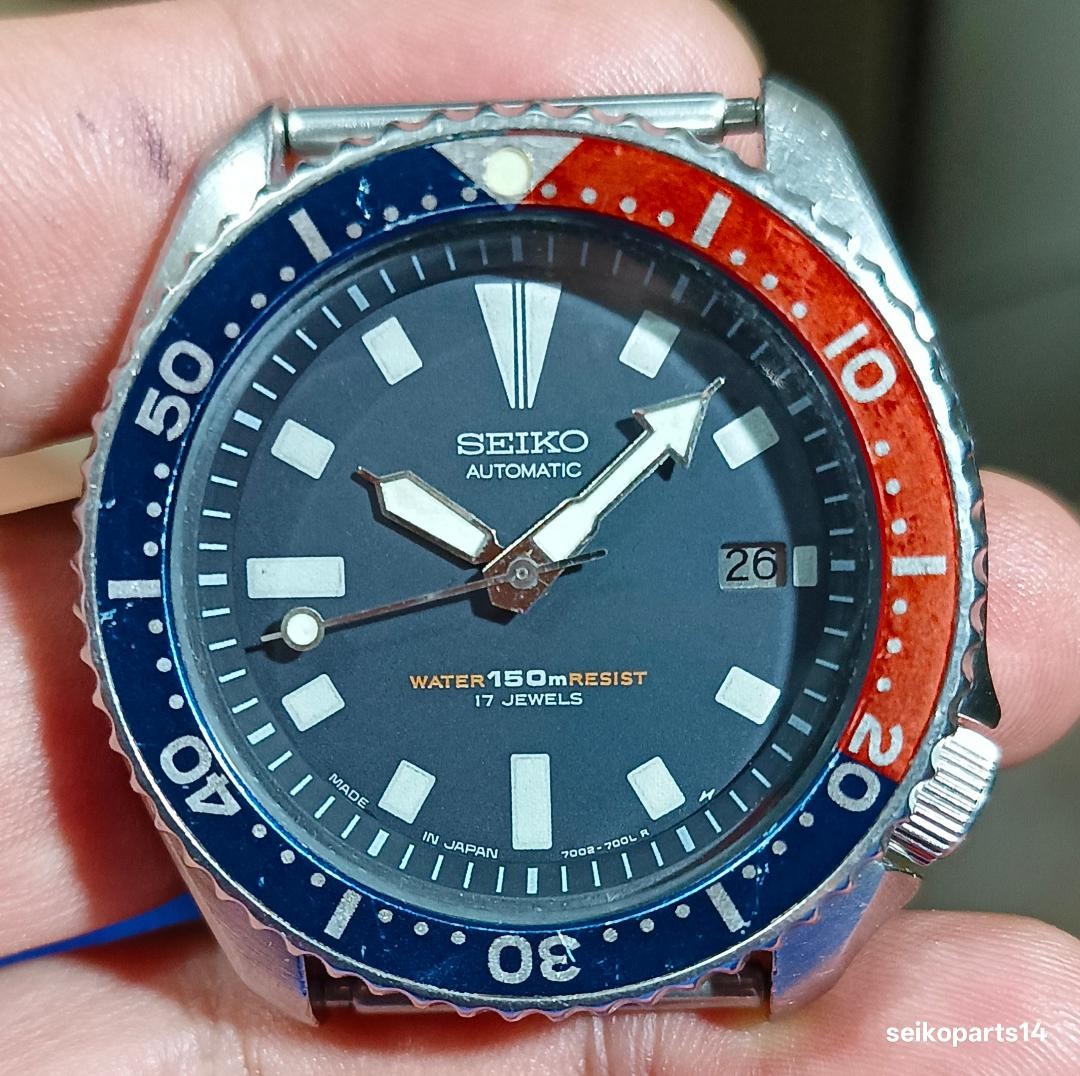SEIKO 150m DIVER PEPSI 7002-700J YEAR 1994 SEPT ALL ORIG HEAD -/+15 SPD ACCURACY