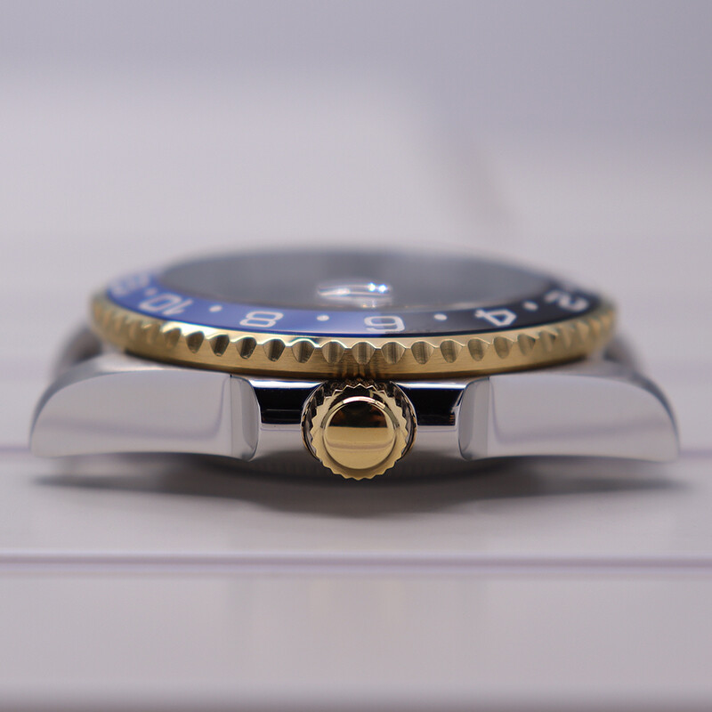 Brushed Watch Cases parts Modifying GMT Ceramic bezel For Seiko nh35 36 Movement