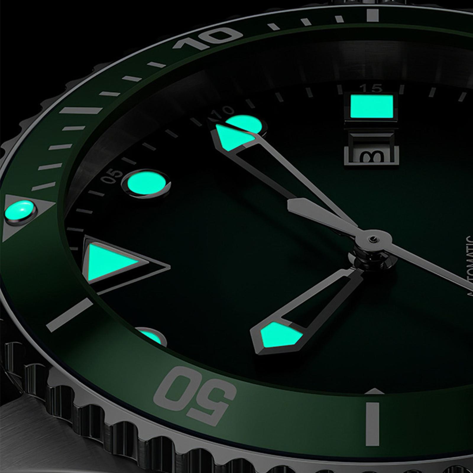 10* 2mm Pearl luminous green blue pip bezel insert Dot Silver gold watch Reapir