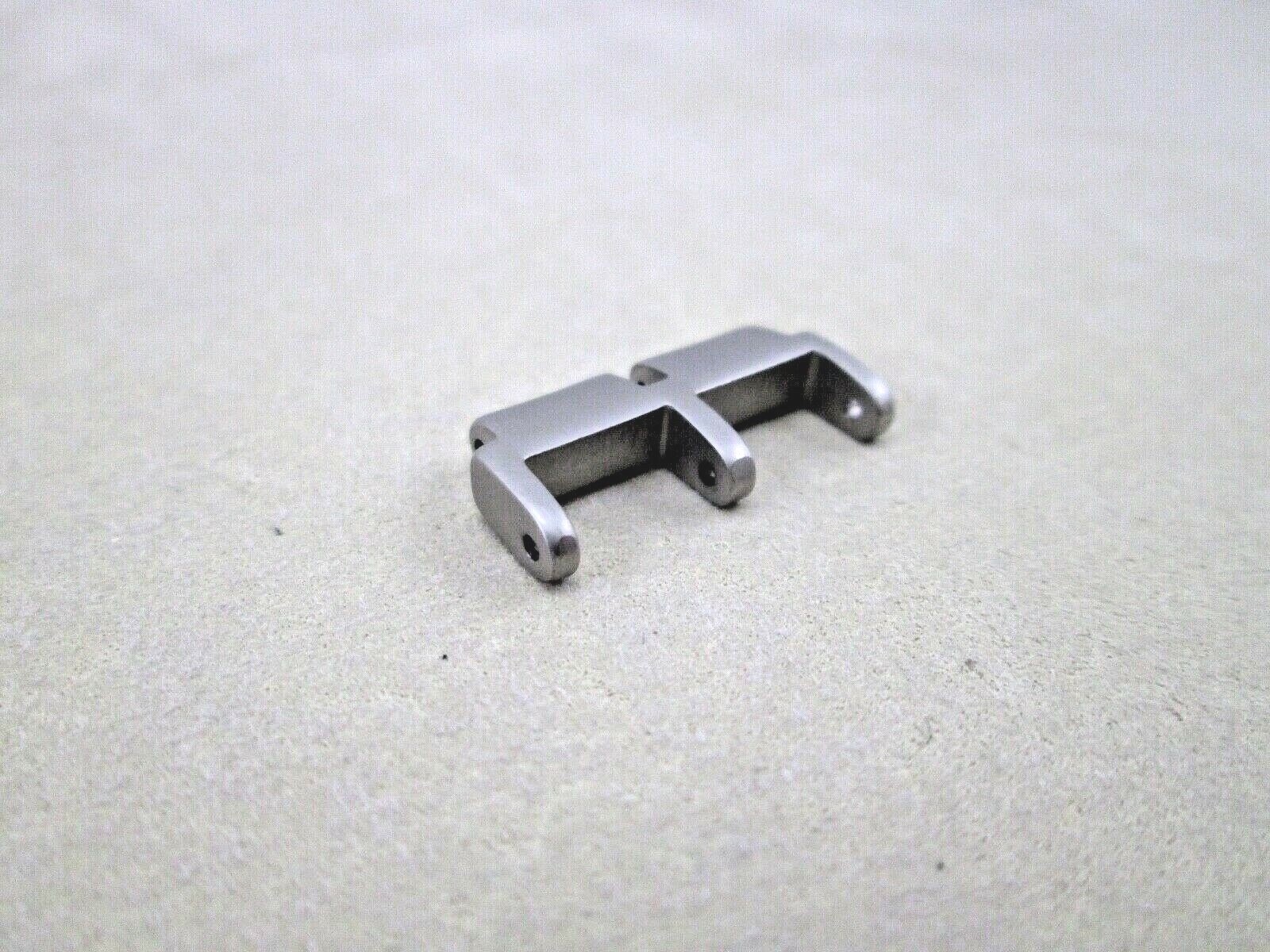 Metropola watch bracelet E link stainless steel silver tone flat finish 20mm