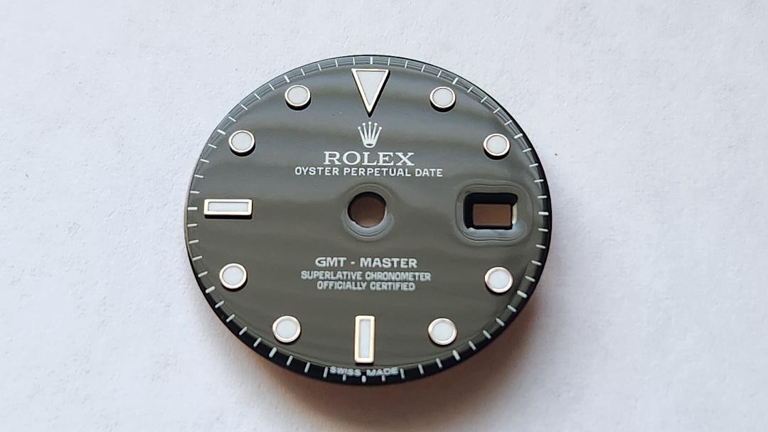 Genuine Rolex GMT-Master 16700 16750 Glossy Black Watch Dial SWISS MADE