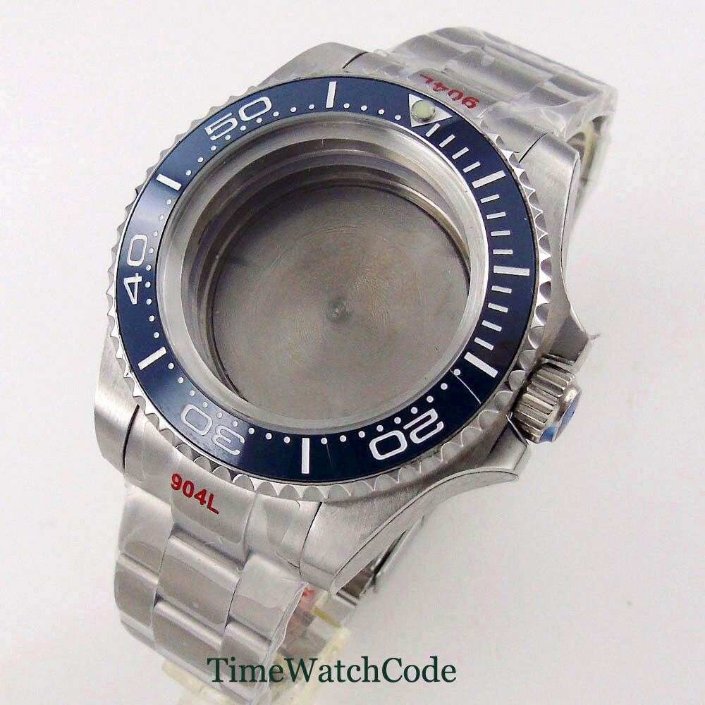 43mm Mens Watch Case Fit Miyota 8215 821A NH35A ETA 2824 2836 PT5000 DG2813 316L