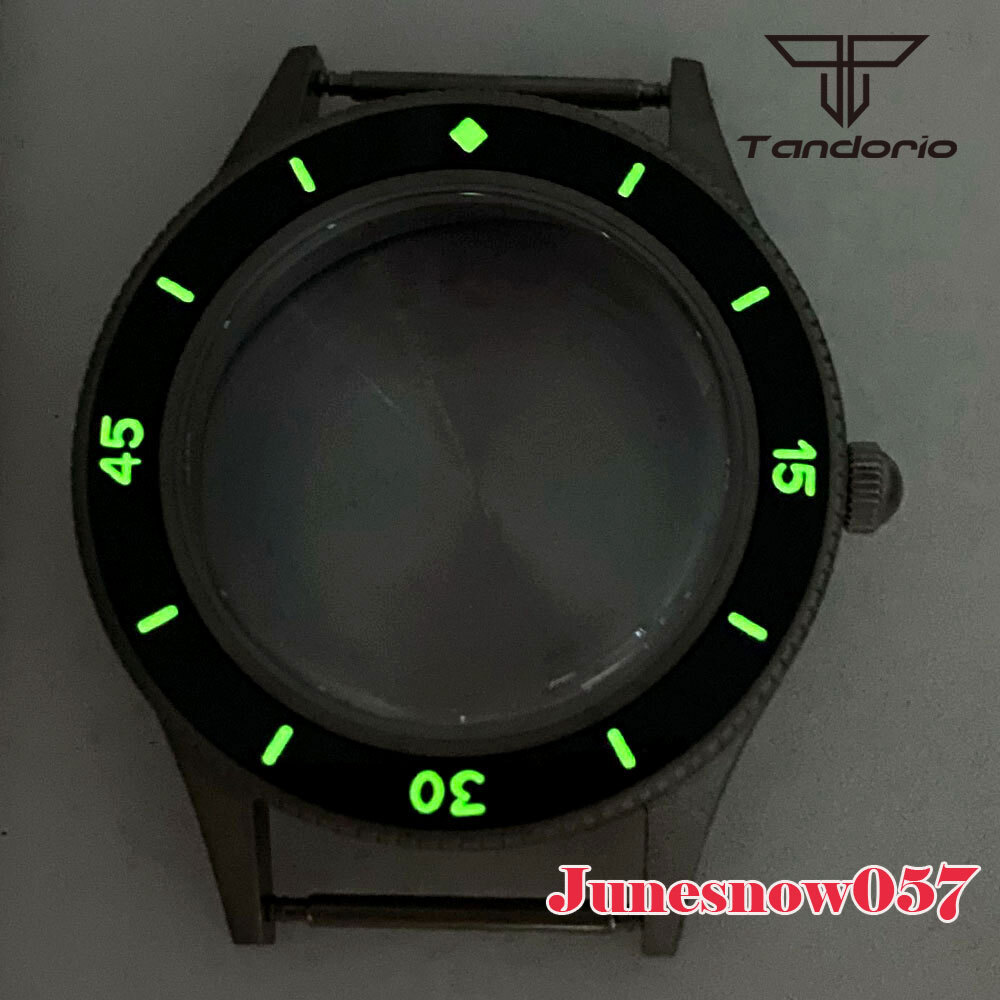Stainless Steel Brushed 40MM Watch Case Super Lume Bezel Fit NH35A NH36A ETA2824