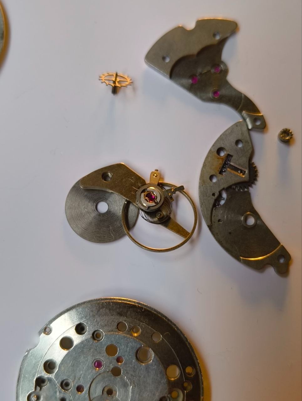 FHF ST 96-4 Swiss Watch Movement Parts / Vintage 17 Jewels Caliber