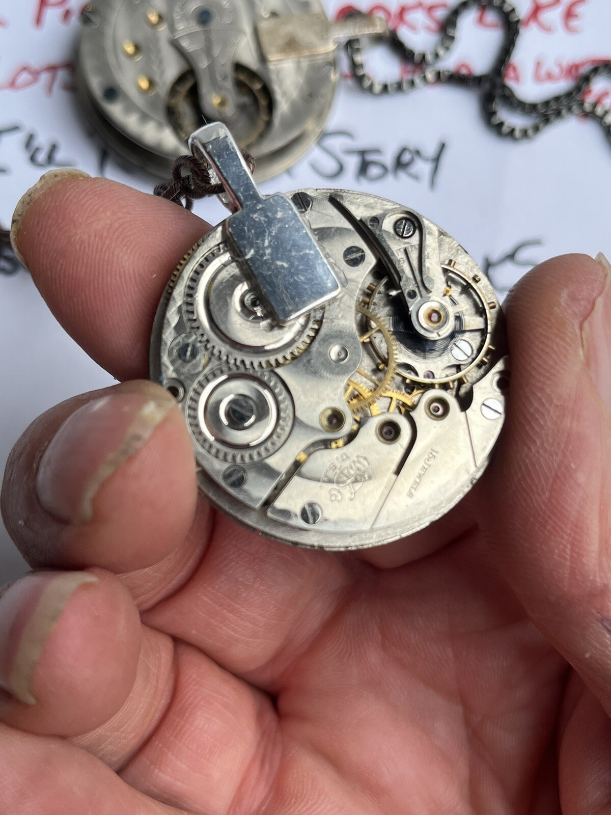 Pocket Watch Movement Lot Of 4 antique parts unusual pieces watches old