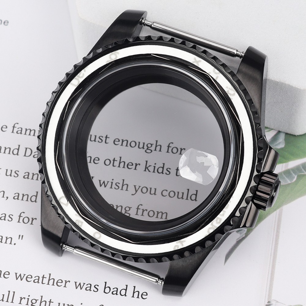 FEIYASHI Sapphire PVD Black 40mm Diver Watch Case 10ATM For Seiko NH35 Movement