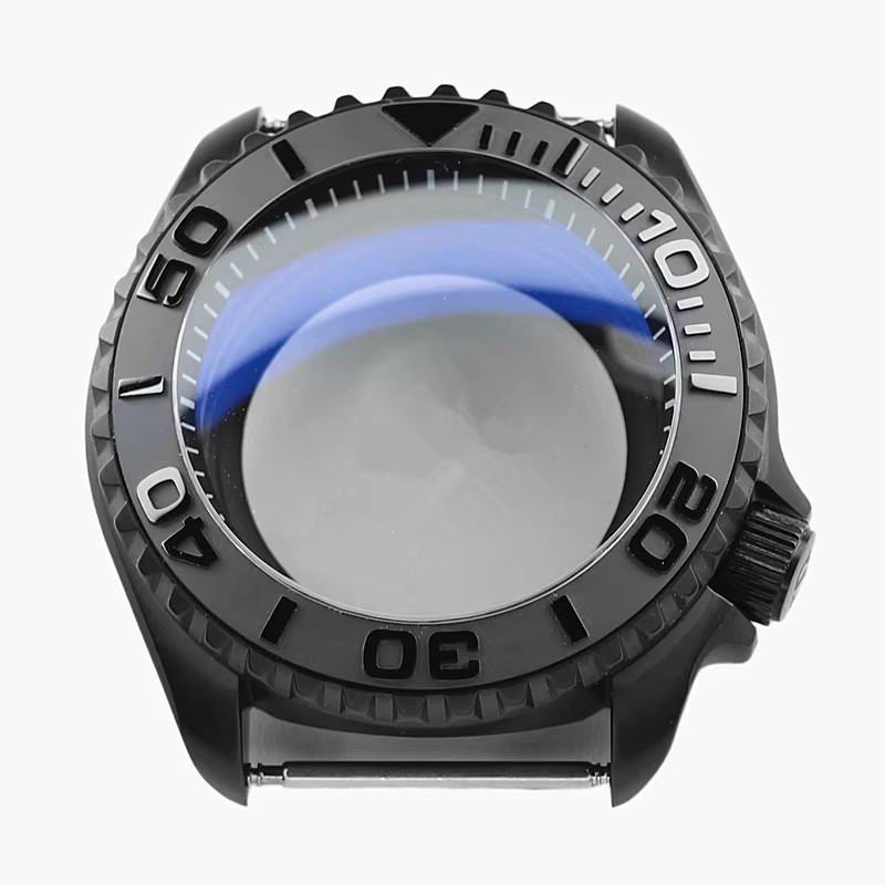 High Quality 42Mm Skx007 Steel Black Matte Waterproof Watch Case with Sapphire C