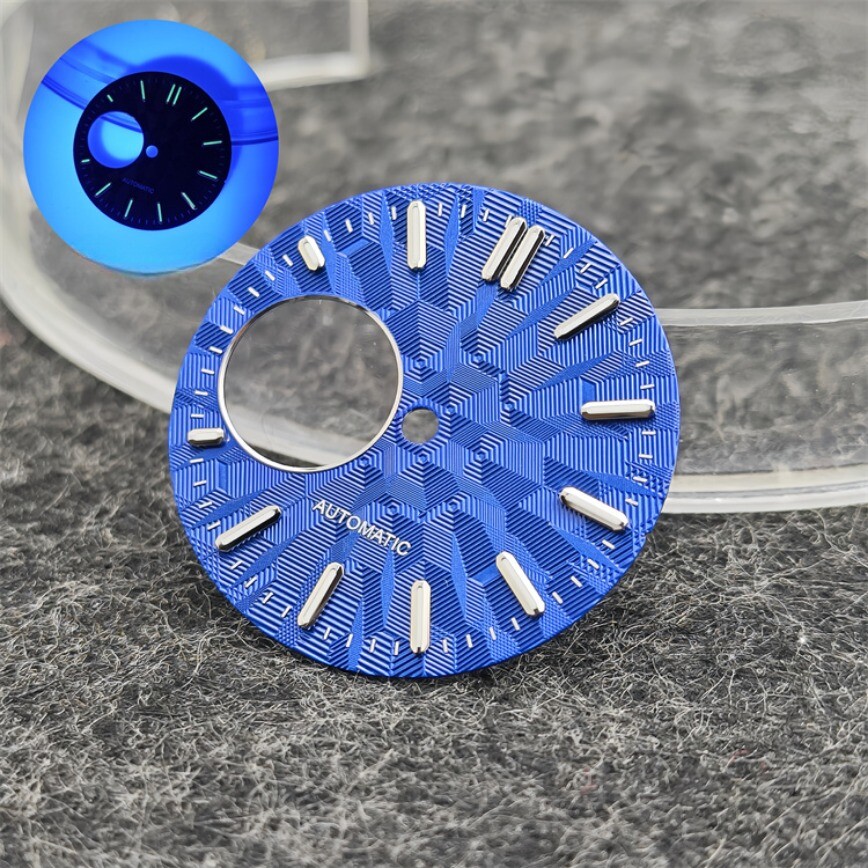NH38 Dial 28.5mm Skeletonized Dial NH34 Dial Green LumeFits NH34/NH38 Movement