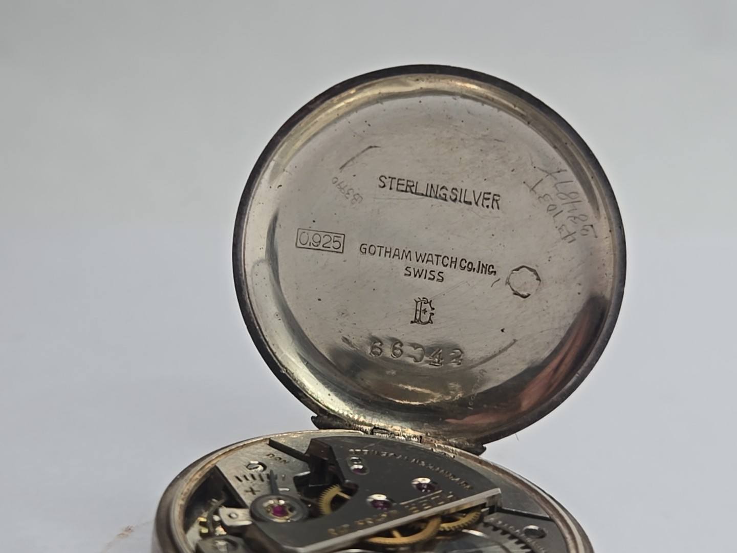 Vintage Ladies Gotham Pocket Watch Movement Hoga Movement For Repairs