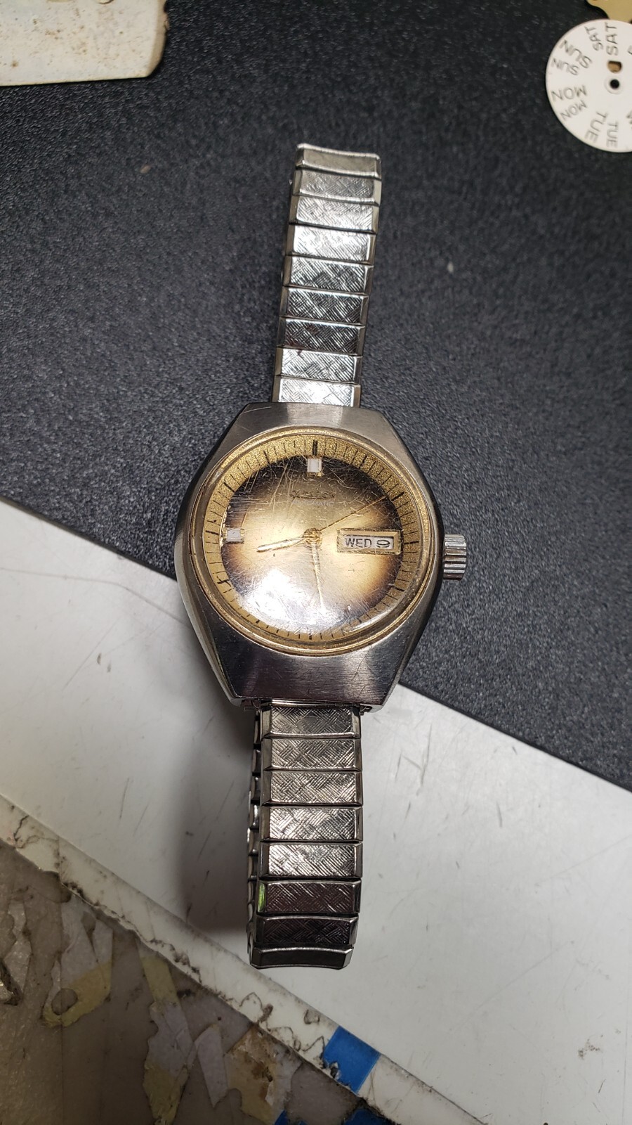Vintage 1970’s 80’s Ladies Citizen Gold Watch Date Window Automatic 74-3291 Runs