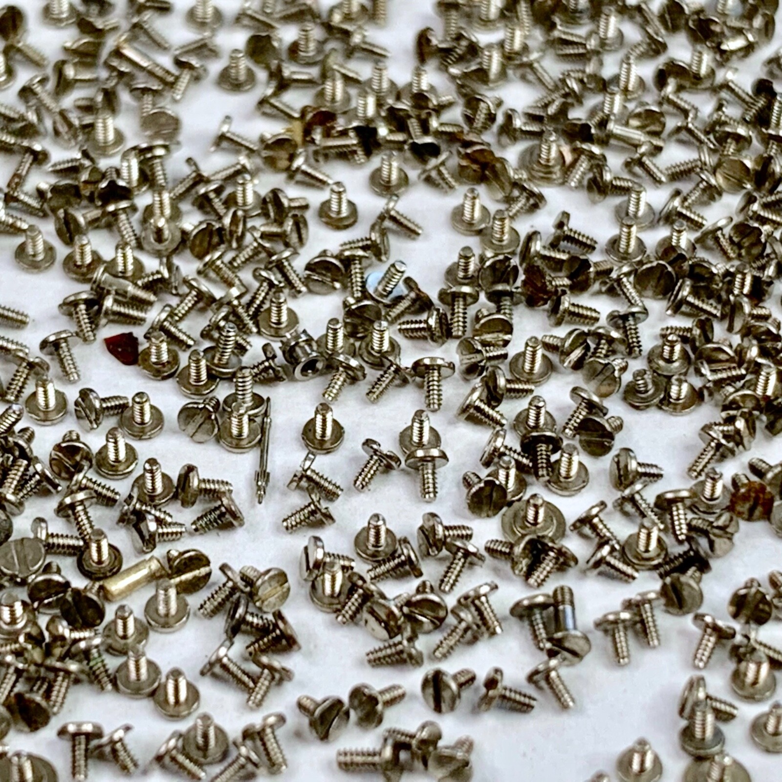 100 Watch Screws Tiny Steampunk Altered Art Parts Watchmaker Lot Repair Wrist B