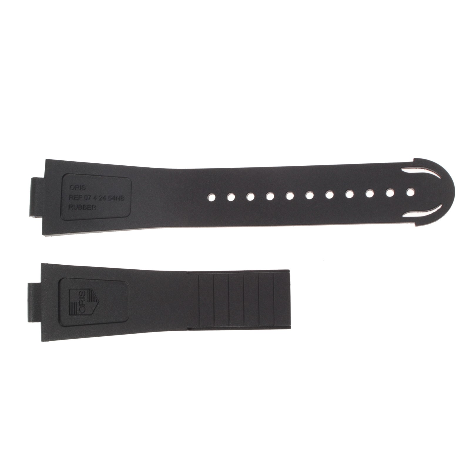 Genuine ORIS rubber strap 0742464 24 mm, black, for ORIS Aquis date a.o.