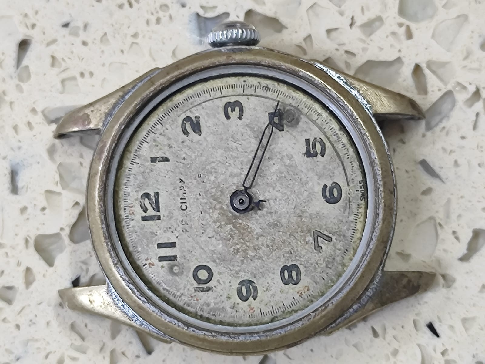 Vintage Helios Militar Men’s Manual-Wind Swiss Watch — Not Working for parts