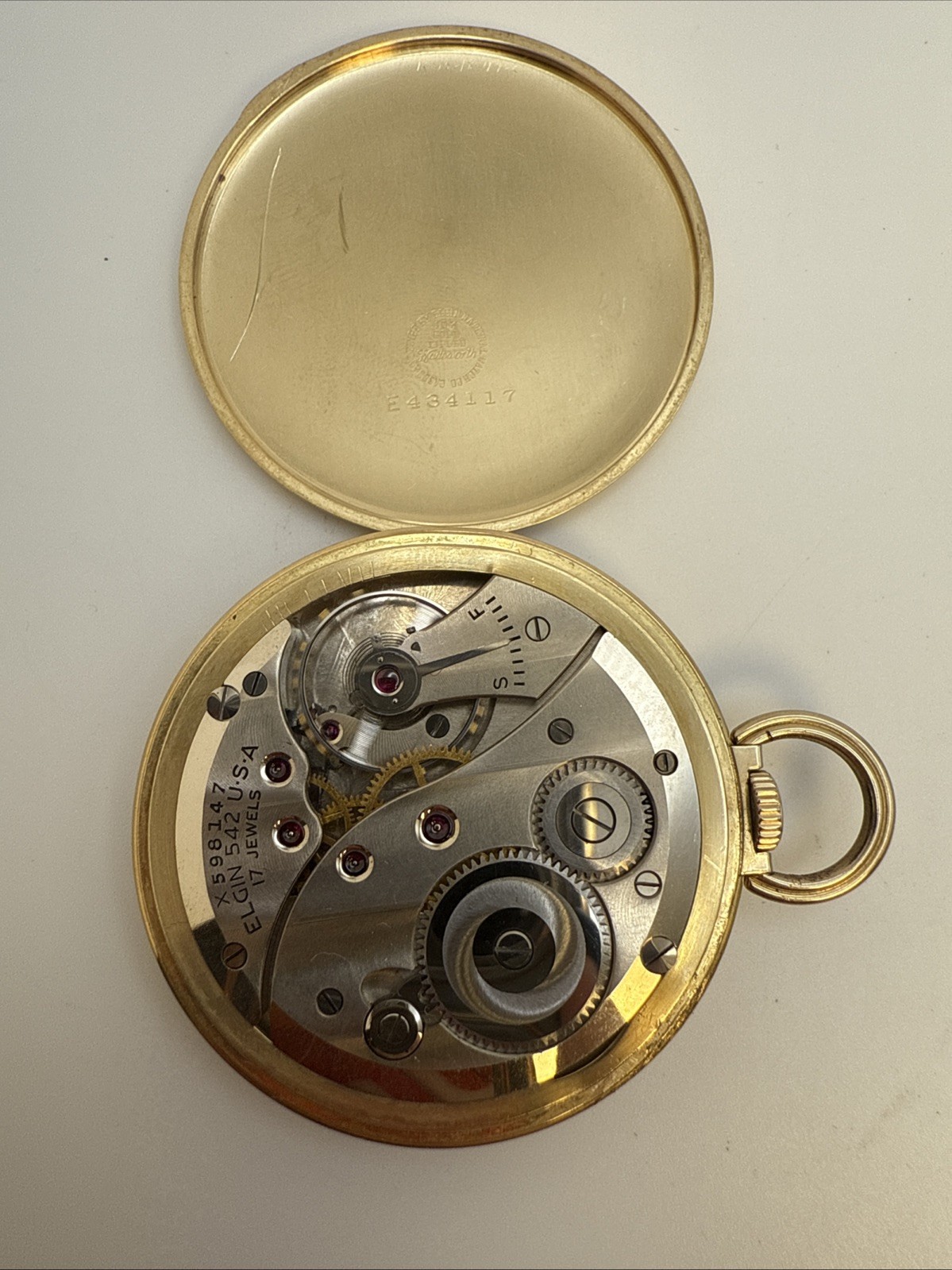 Elgin National Watch Grade 542 Size 10s/17Jewels. (Working).