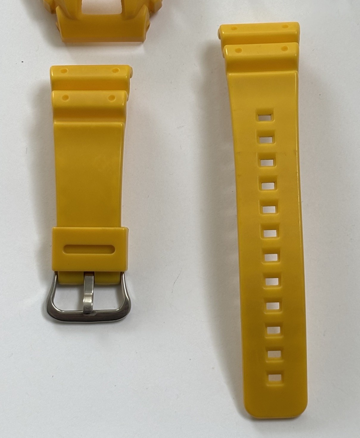Genuine Casio Bezel Band & Metal Guard For DW6930 Fox Fire Watch Yellow Rare Vtg