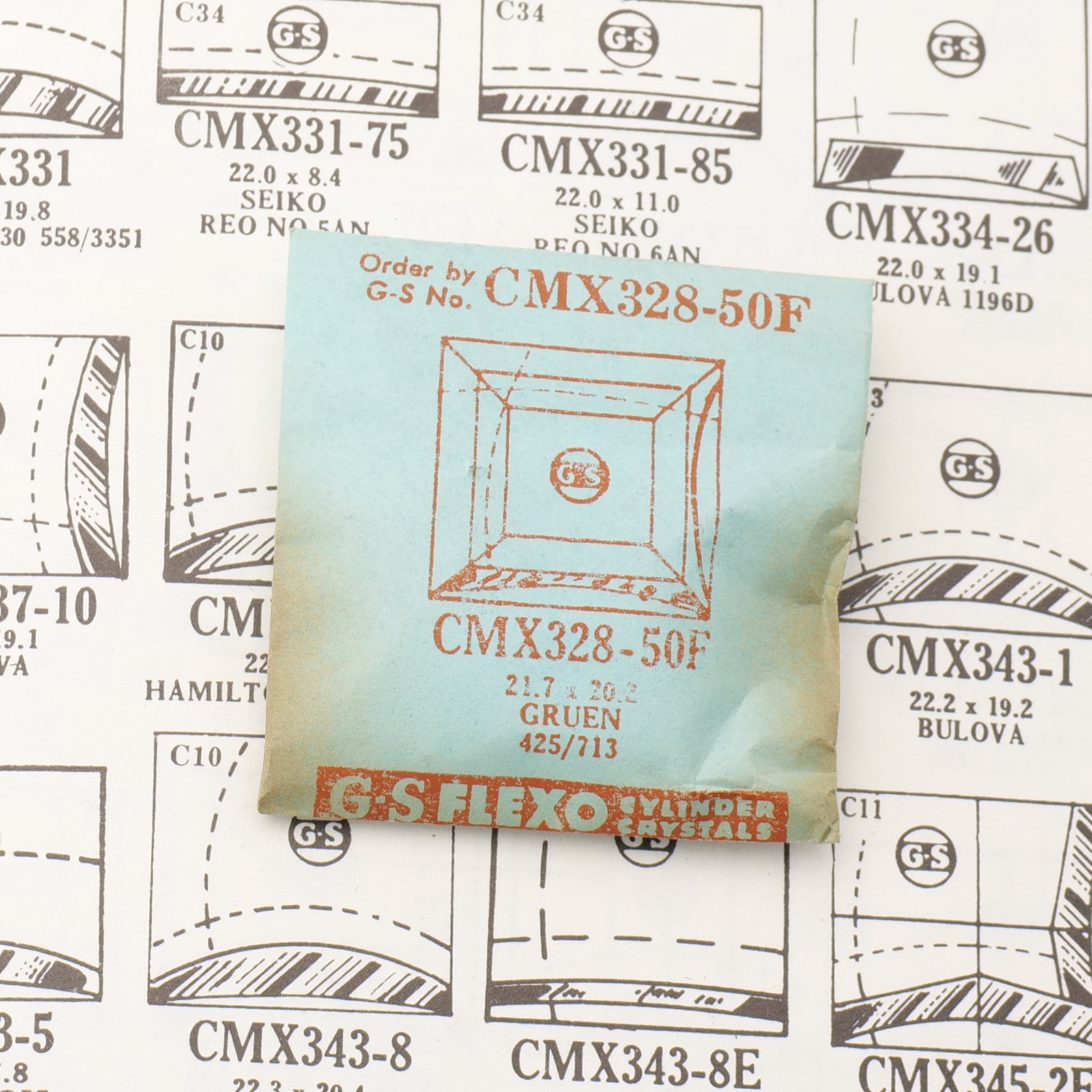 Vintage GS CMX328-50F Crystal Gruen 425/713 21.7 x 20.2 New Old Stock Part (MX)