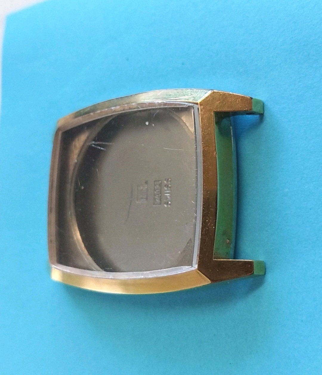 Bulova Tank N3 Gold Electroplated Tonneau Case. HIH7492.#3 566577. 13.5x33mm.