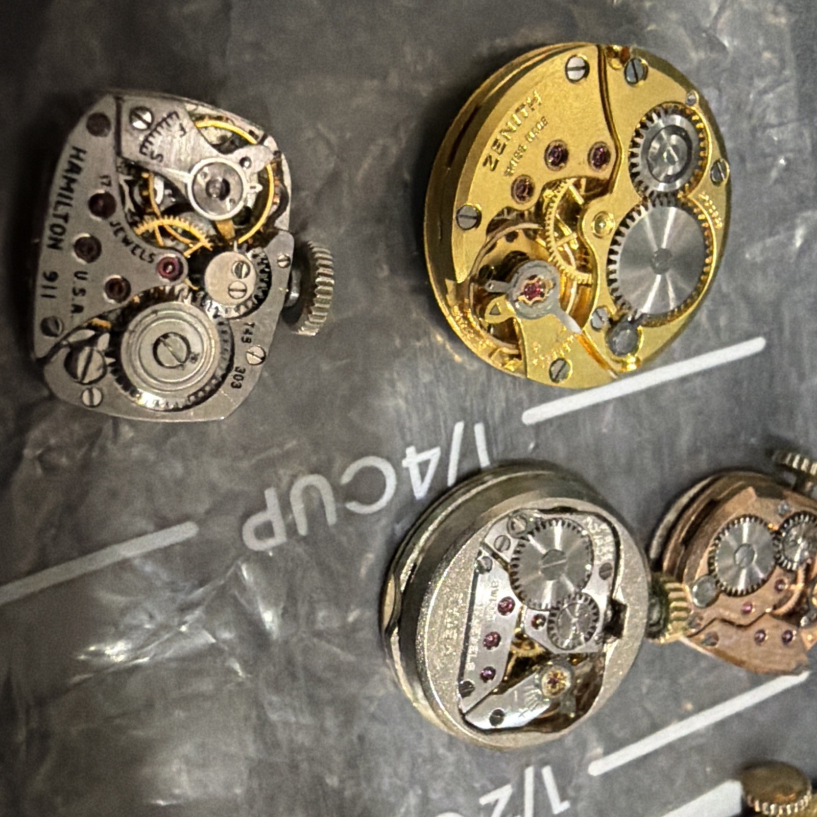 Zenith, Omega, Bulova, Longines, Lucien Picard, Movado, Hamilton Movements
