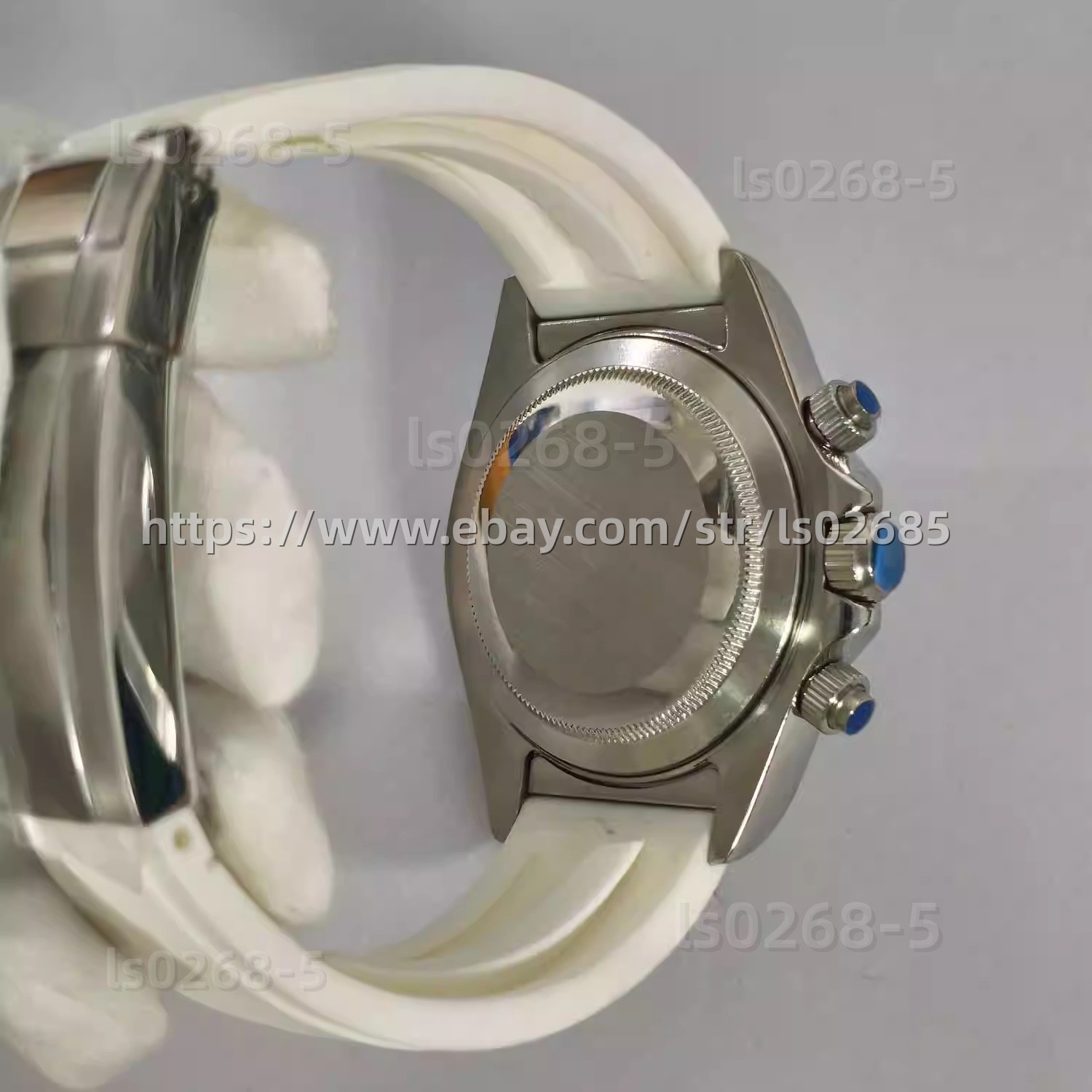 39mm VK63 Watch Case + Rubber Strap Fit Quartz Movement Fine Steel