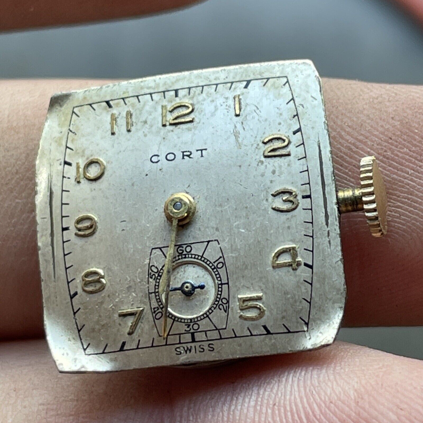 Vintage Cort Watch Co. Swiss Seventeen Jewel Face And Movement