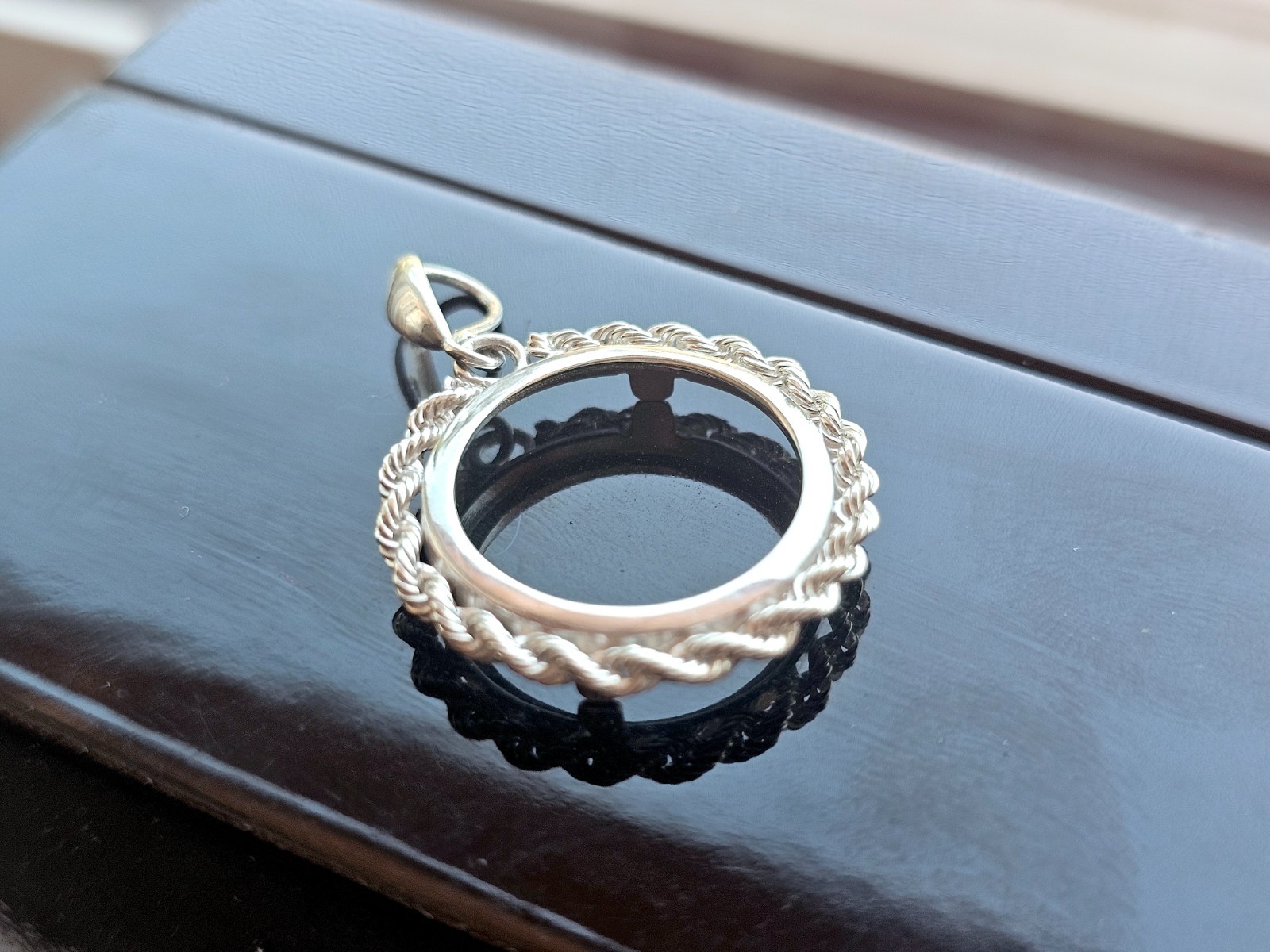 925 Sterling Silver Rope Edge Bezel for 18mm Dime 10 Cents Coins