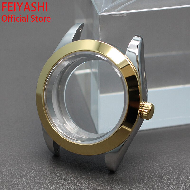36mm/39mm Burnishing Watch housing 316L Stainless Steel Exhibition back For NH35