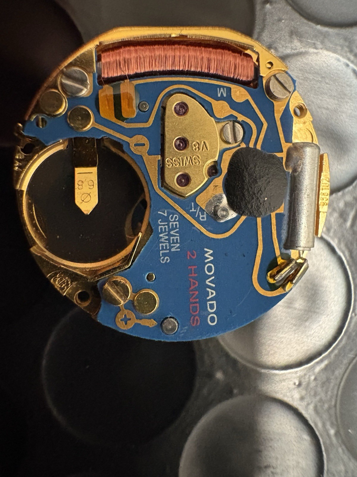 Movado Watch Movement Swiss 7 Jewels Quartz Caliber ETA 956.102 2 Hands Genuine
