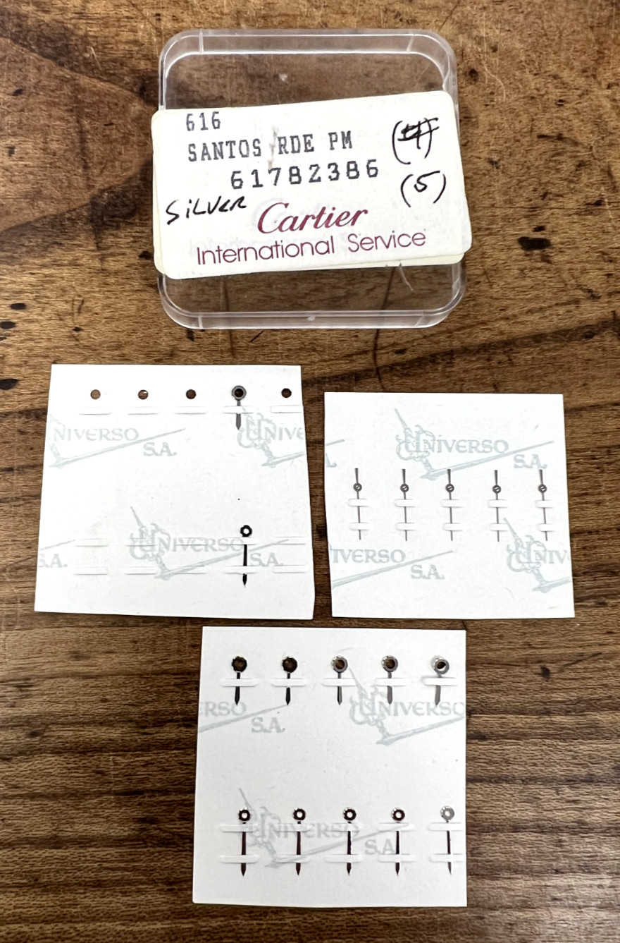 Genuine New Cartier Ronde PM Silver Three Hand Set Part# 61782386