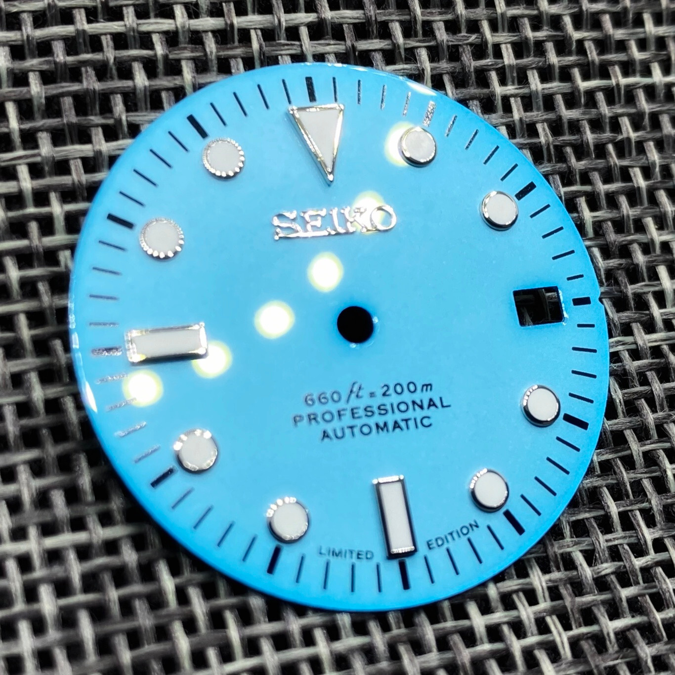 New SUB DIVERS CERAMIC LIGHT BLUE DIAL FOR SEIKO NH35 NH36 4R35 4R36 7S26 SKX007