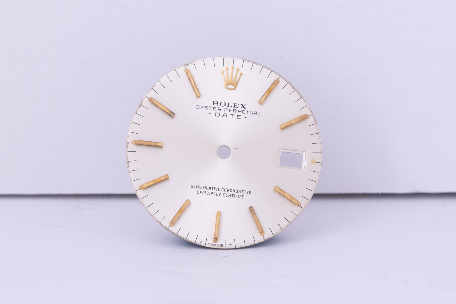 Rolex Date silver stick dial for model 1500 FCD30703