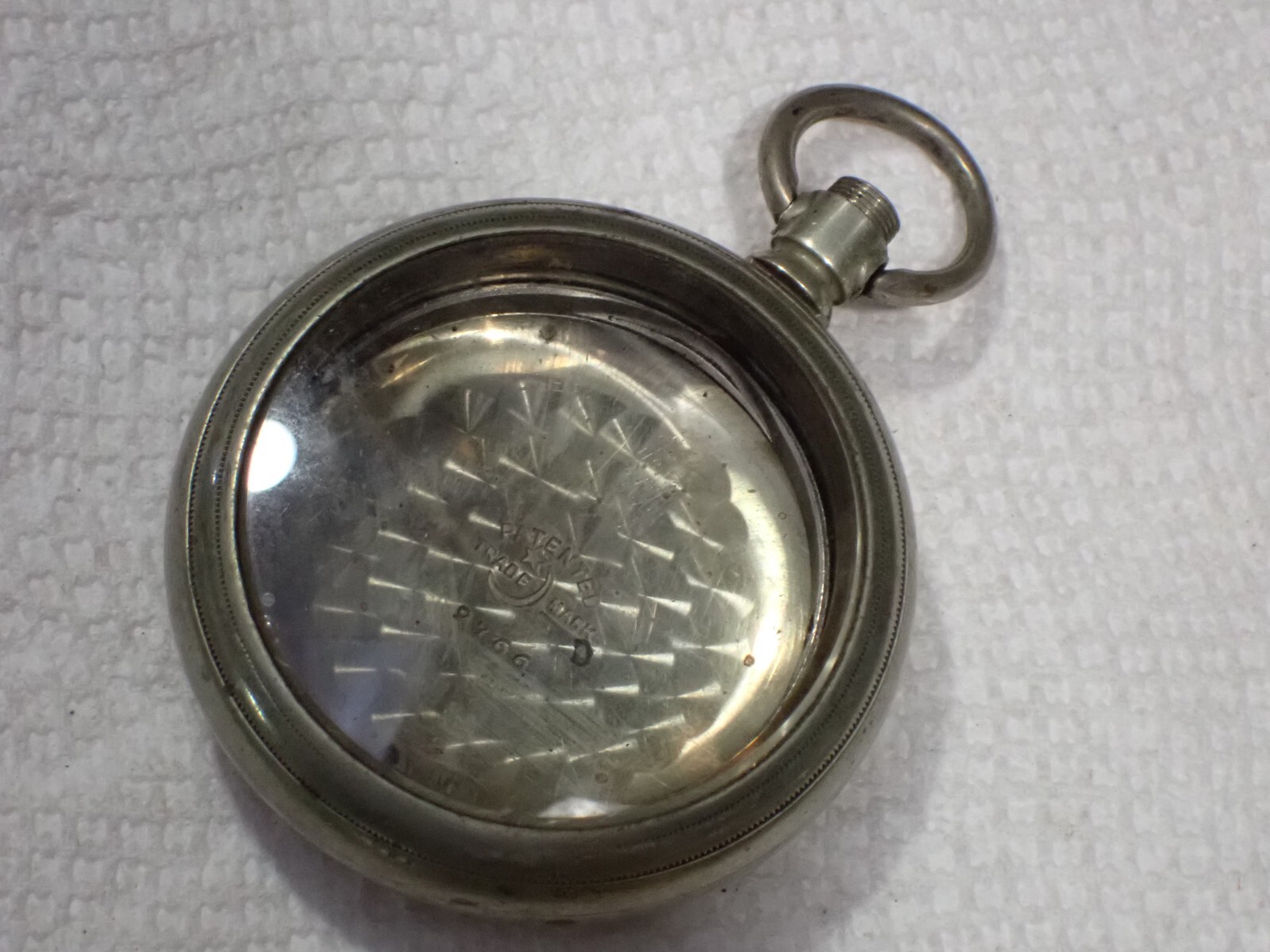 Vintage Crescent Swing Out Pocket Watch Case Silverode good used 18s 9766