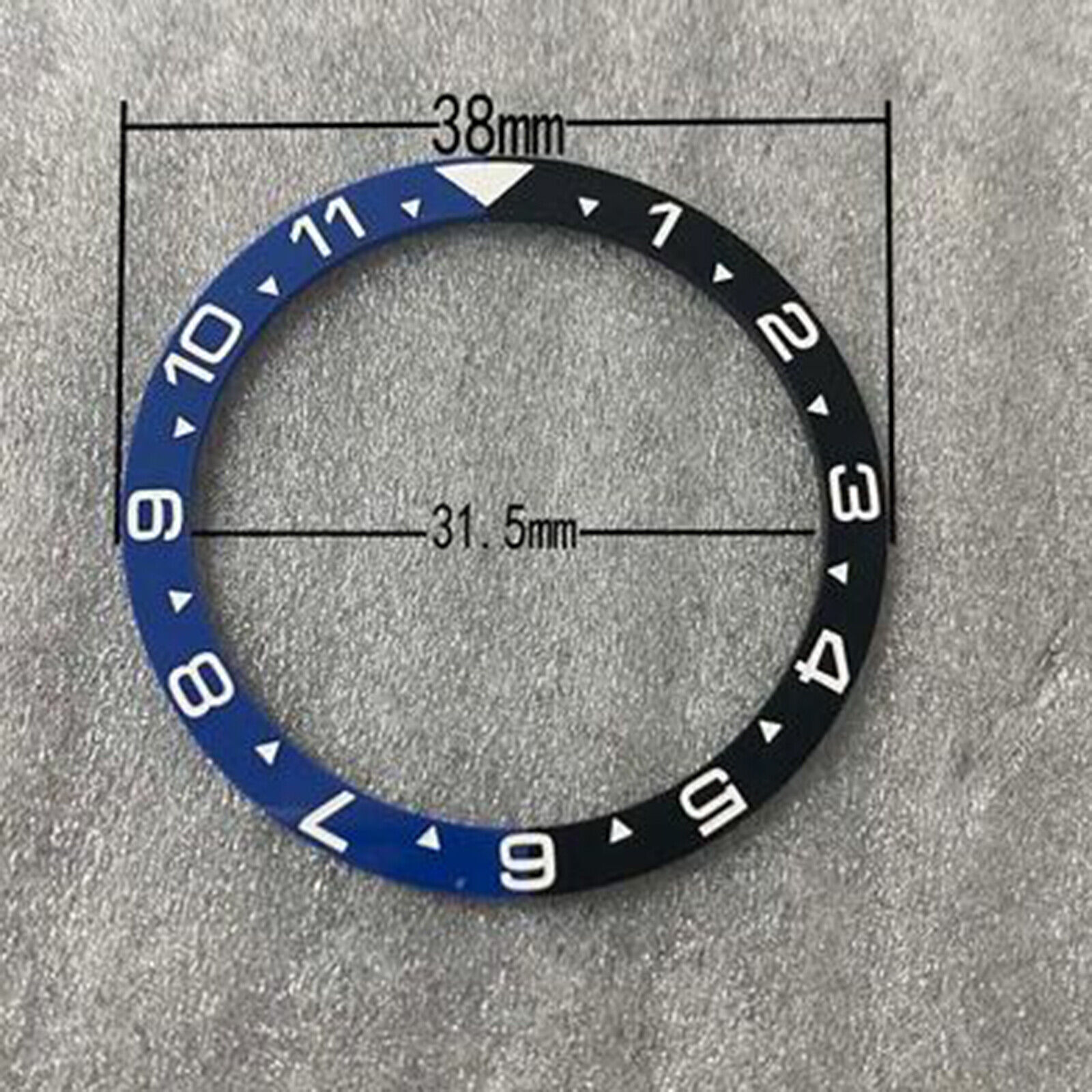 Flat Watch Ring Mouth Watch Bezel Insert 38mm*31.5mm Diameter Ceramic/Aluminum