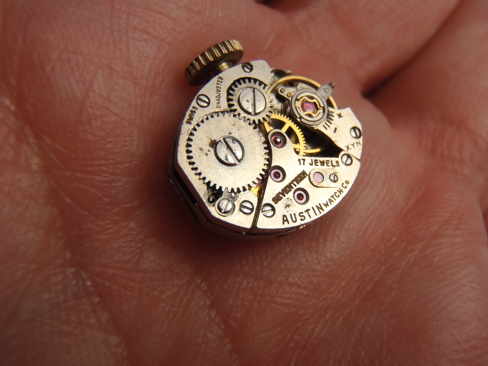 Austin Cal. 1677 Swiss Made 17 Jewels Wristwatch Movement Running