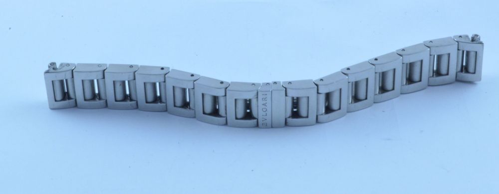 BULGARI LADIES STEEL BRACELET 14MM FOR RETTANGOLO STEEL/STEEL EXCELLENT CONDITION