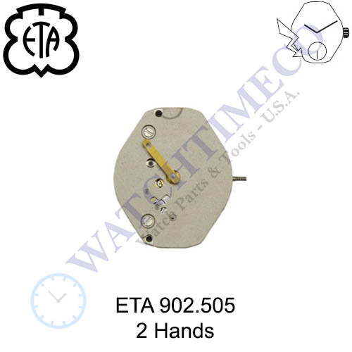 Genuine ETA 902.501 (902.505 ALTERNATE) Watch Movement Swiss 2 Hands