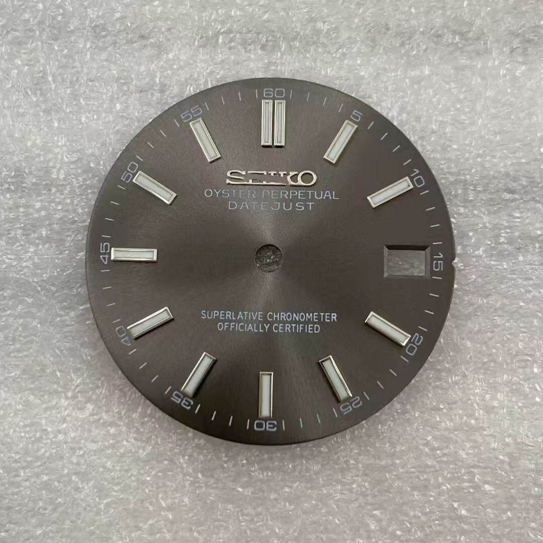 28.5mm Sun Pattern Watch Dial Blue Green Lume for Nh35 Nh36 Movement Accessories
