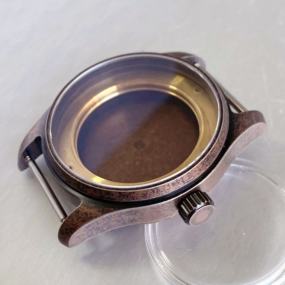 Retro 39mm Pilot Sapphire 20ATM Watch Case For Seiko NH35 NH36 ETA2824 Movement