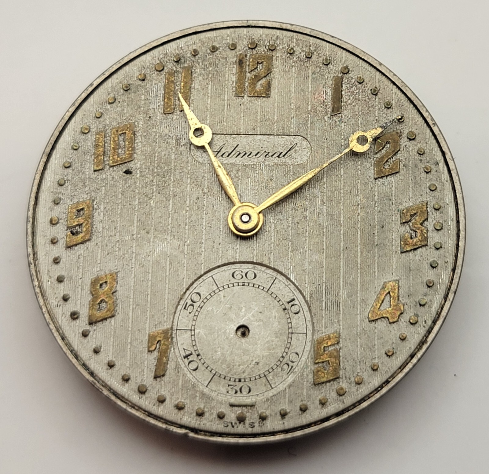 Vintage Admiral Tacy Watch Co. 6 Jewels 2 Adjustments Swiss Made watch movement