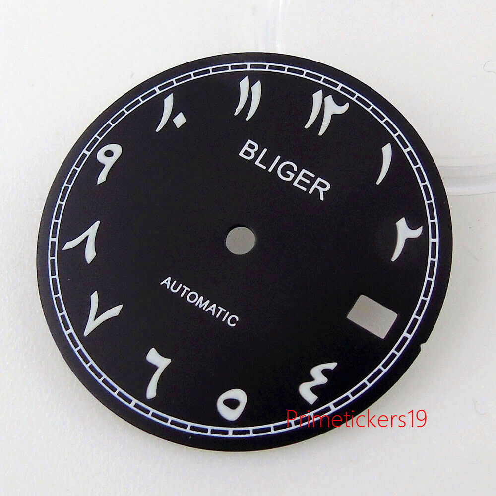 Bliger 29mm Purple/Pink/Blue/Green/Black Watch Dial Green Lume Fit NH35A NH36A