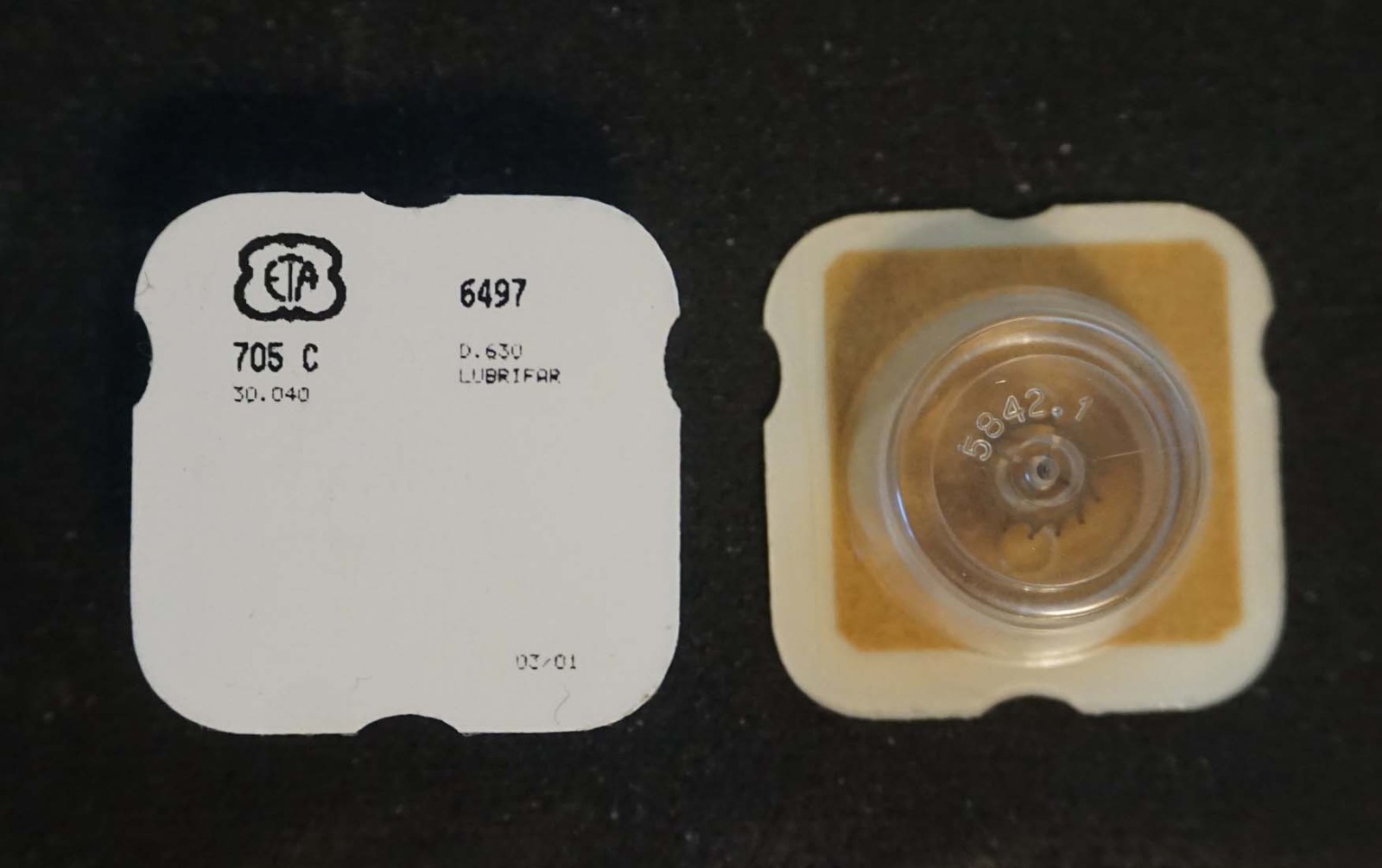 UNITAS CAL. 285, 286, 6497 bis 6498-2, ANKERRAD PART No. 705 ~NOS~