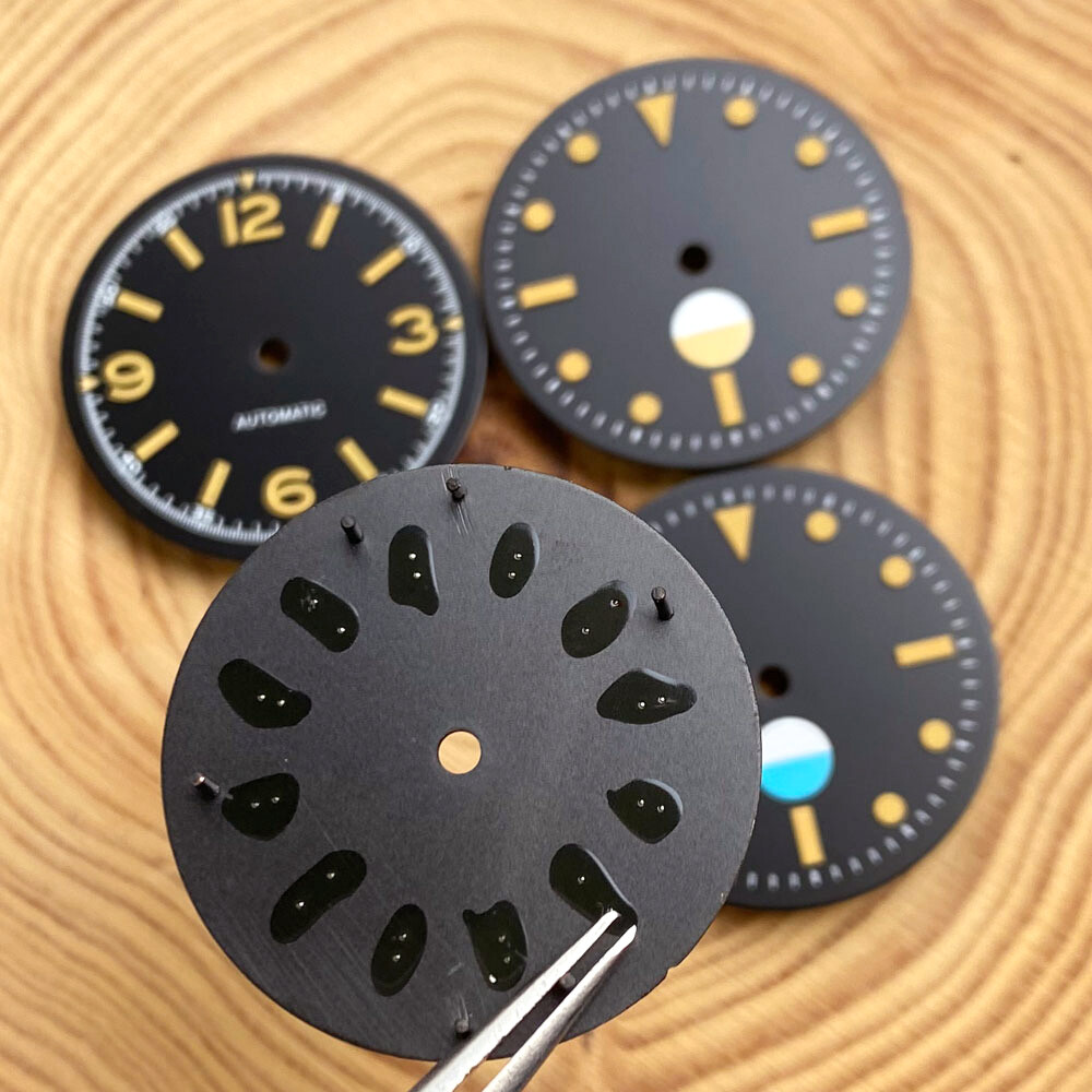 29mm Black Sterile Watch Dial Hands Fit NH35A NH36A ETA2824 PT5000 Auto Luminous