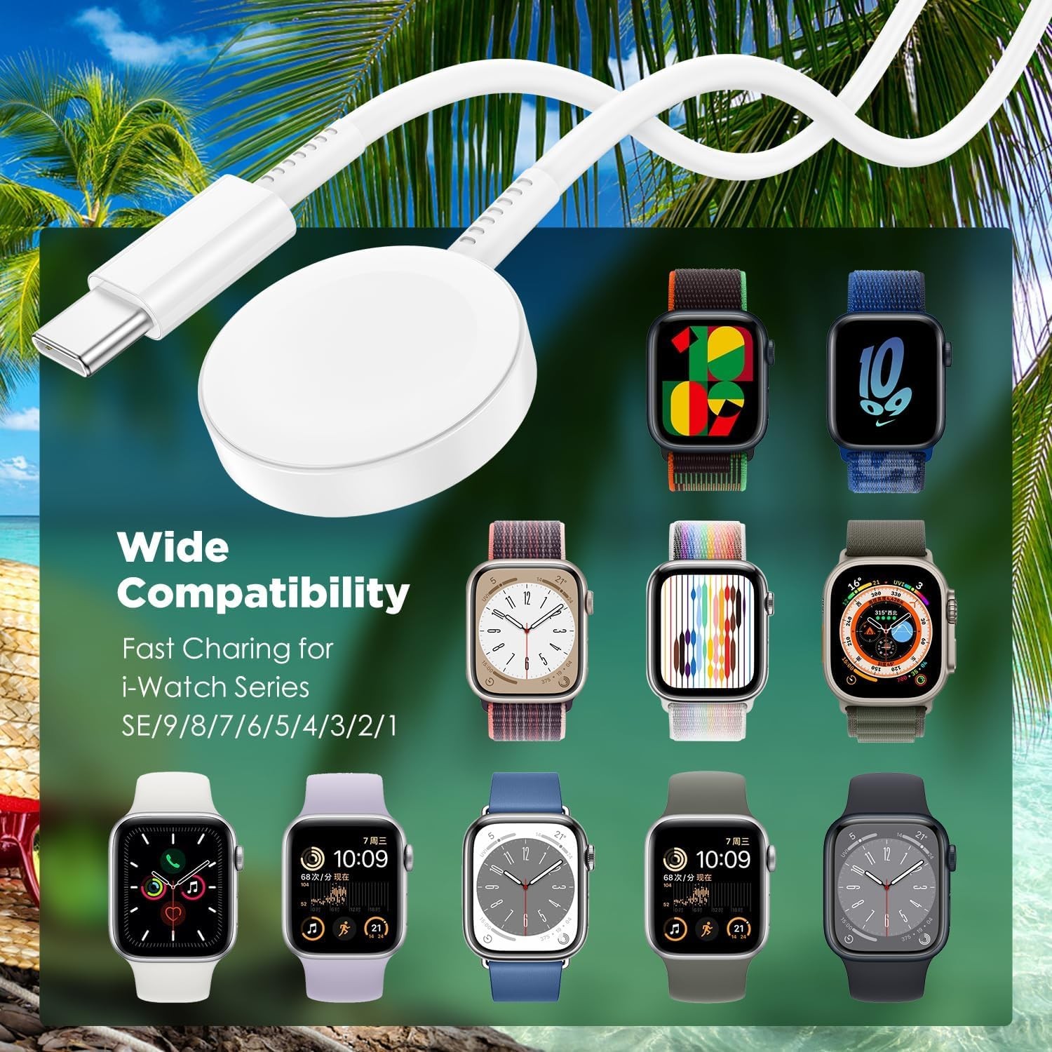 5W Fast Apple Watch Charger Cable,2Pack 3FT Type C iWatch Charger for iWatch …