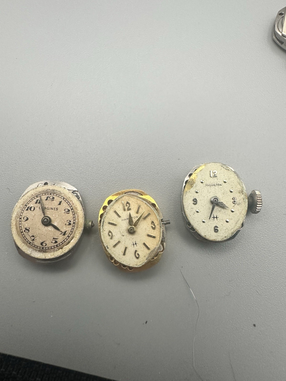 Lot of 22 Vintage Ladies Watch Movements For Parts Elgin Bulova Waltham Hamilton