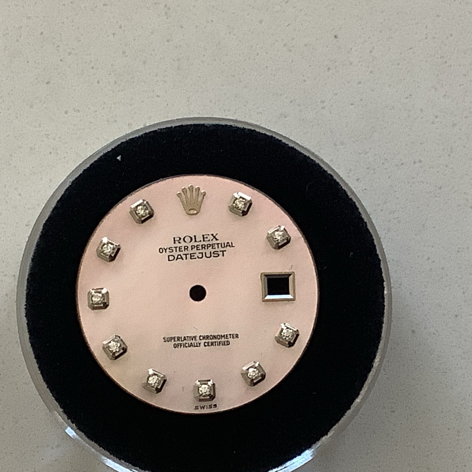 Rolex Refinished Diamond Dial Pink MOP For S/S Men’s Date just