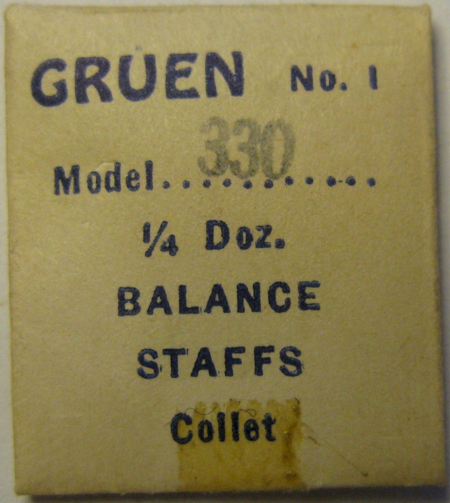 Gruen Watch Movement 330 … 1 x staff balance 723