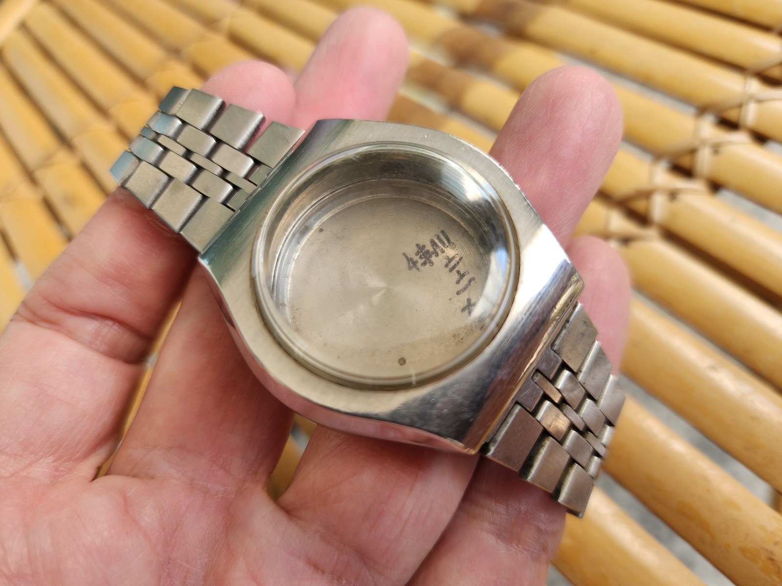 CASE Crystal VINTAGE SEIKO 6139-8020 CHRONO AUTOMATIC FOR PARTS REPAIR RESTORE .