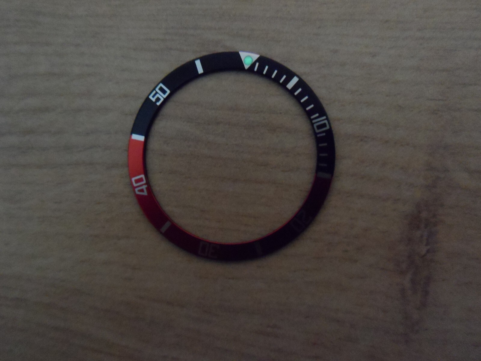 Flat Aluminum Bezel Insert for Seiko SKX SRPD Bezel Black Red and Adhesive Ring